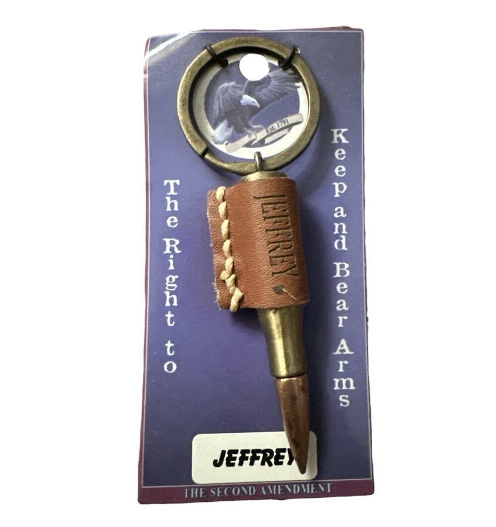 2nd Amendment Faux Rifle Bullet Keychain Jeffrey Montana Artistic Impressions